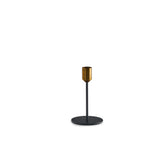 Metal Candle Stick Holders - Black and Brass - Set of 2