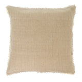 Classic linen pillow is updated with a frayed edge, making them beautiful standalone cushions or backdrops for layering. Complete with a premium feather down filler for fabulous fluff factor and comfort you'll want to sink your head into. warm beige colour