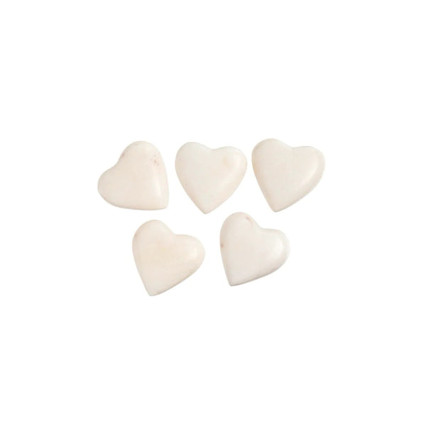 White Marble Mini Hearts