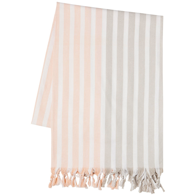 Dove Gray Nectar Caban Stripe Tablecloth