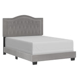 1. "Pixie 54" Double Bed in Light Grey - Sleek and stylish bedroom furniture"