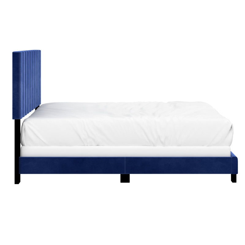 4. "Blue Upholstered Double Bed - Jedd 54" - Create a Relaxing Retreat in Your Bedroom"