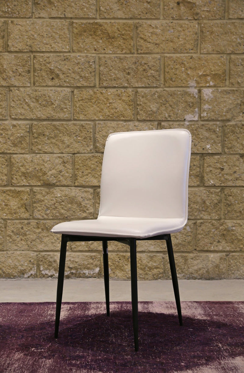 5. "Comfortable Luca Side Chair - Fox White with cushioned seating"