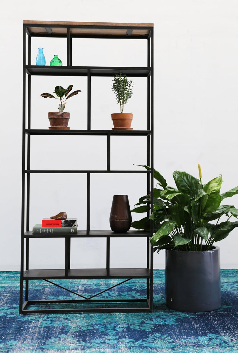 3. "Durable Metro Havana Tall Bookcase with solid wood construction"