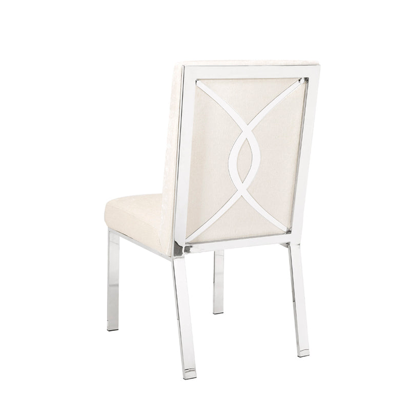 2. "Ivory Fabric Emiliano Dining Chair - Stylish and versatile addition to any dining space"