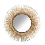 "XC-6925G Gold Wall Mirror - Elegant and Stylish Decorative Mirror for Living Room, Bedroom, and Bathroom - Premium Quality Glass Mirror with Gold Frame - Wall Mountable - Enhances Natural Light and Adds Depth to Any Space - Perfect for Modern and Traditional Home Interiors - Medium-Sized Mirror with Exquisite Design - Ideal for Vanity, Dressing Room, and Entryway - Makes a Great Gift for Housewarming or Wedding"