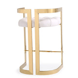 2. "Stylish and Comfortable Majestic Gold Counter Chair: White Leatherette"