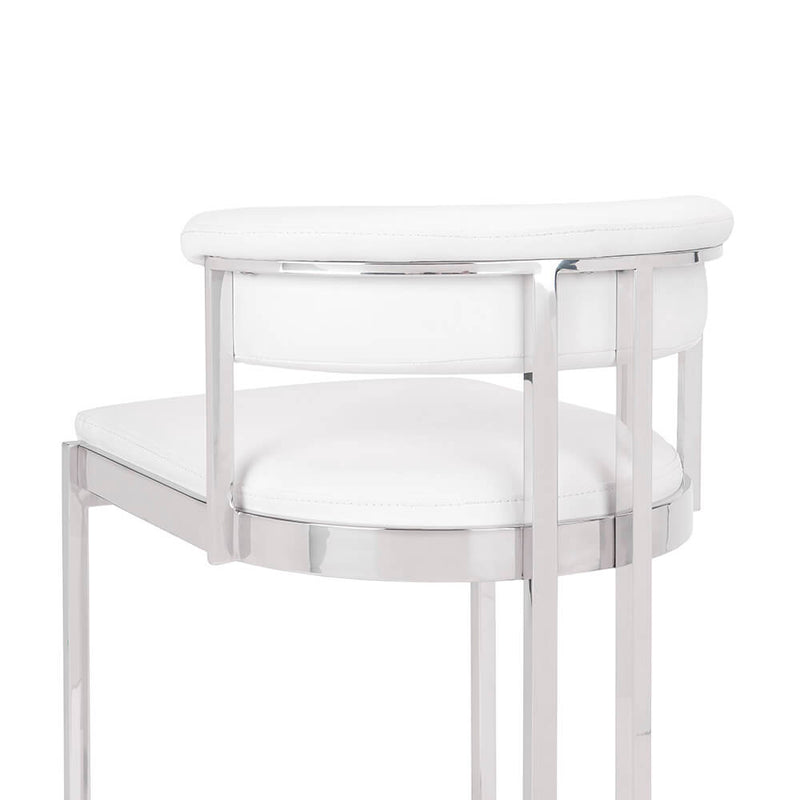 2. "White Leatherette Corona Counter Chair - Stylish and comfortable seating"