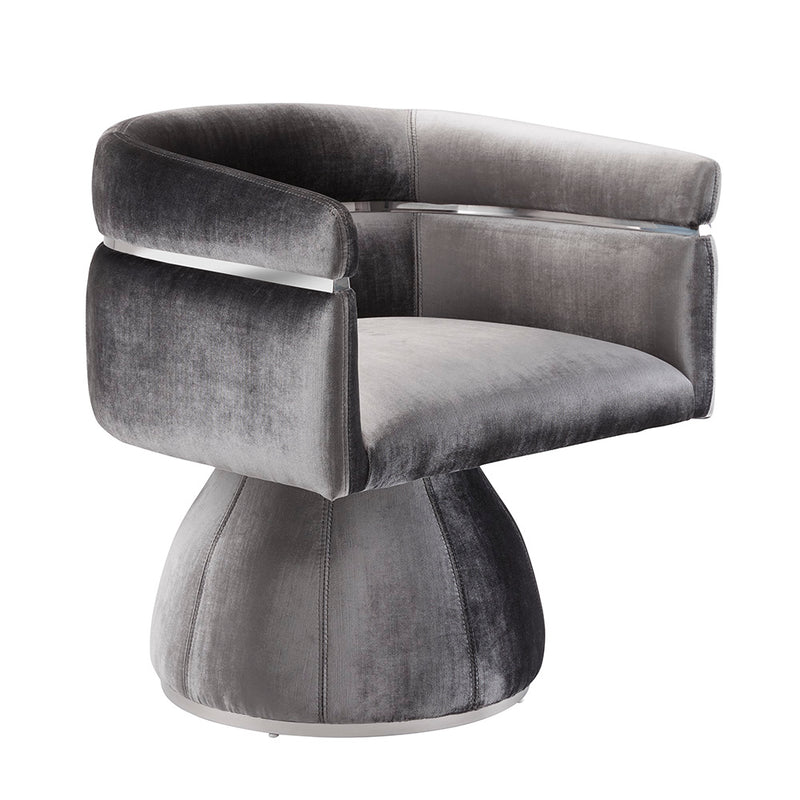 1. "Obi Charcoal Velvet Chair - Luxurious and comfortable seating option"