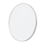 "Modern Wall Mirror: Polished Stainless Steel Frame - Sleek and Stylish Decor for Living Room, Bedroom, or Bathroom"