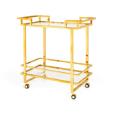 1. "Dorsey Gold Bar Cart with ample storage and elegant design"
