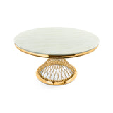 4. "Elegant Bailey Gold Dining Table with a modern twist"
