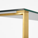3. "Stylish David Gold Console Table with Intricate Metalwork Design"