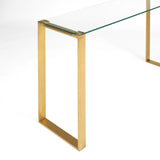 4. "Functional David Gold Console Table with Ample Storage Space"