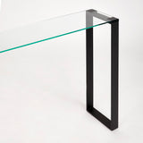 3. "Stylish David Black Console Table with Drawers - Adds Functionality to Any Room"