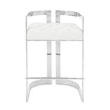 3. "Stylish and durable Majestic Counter Chair: White Leatherette for contemporary interiors"