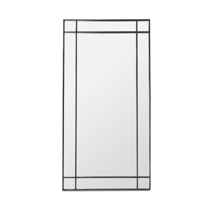 3. "Gilmore Floor Mirror: Black Frame - Reflective beauty for contemporary home decor"