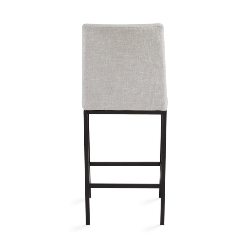 11. "Contemporary Grey Linen Counter Chair - Elevate the look of your kitchen or bar area with this chic seating option"