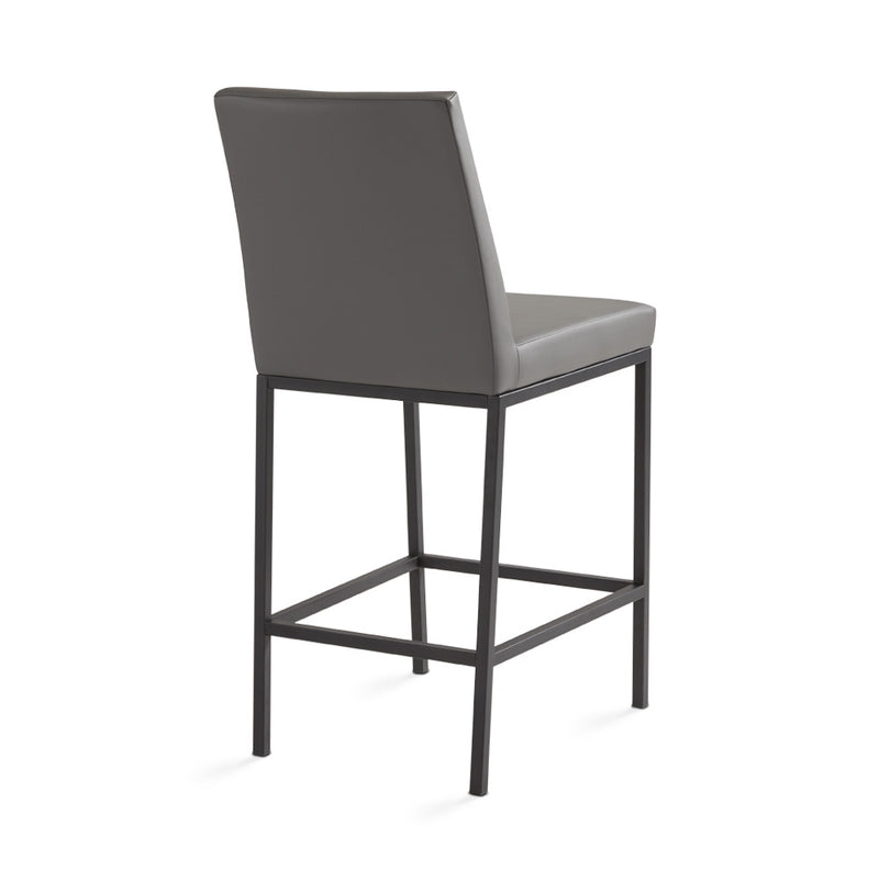 11. "Affordable Havana Black Base Counter Chair: Grey Leatherette - Great value for money"