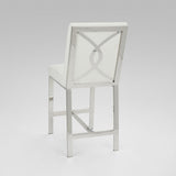 4. "White Leatherette Emiliano Counter Chair - Durable and easy to clean"
