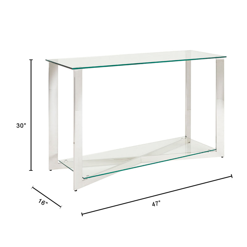 11. "Maison Console Table with convenient storage drawers and compact size"