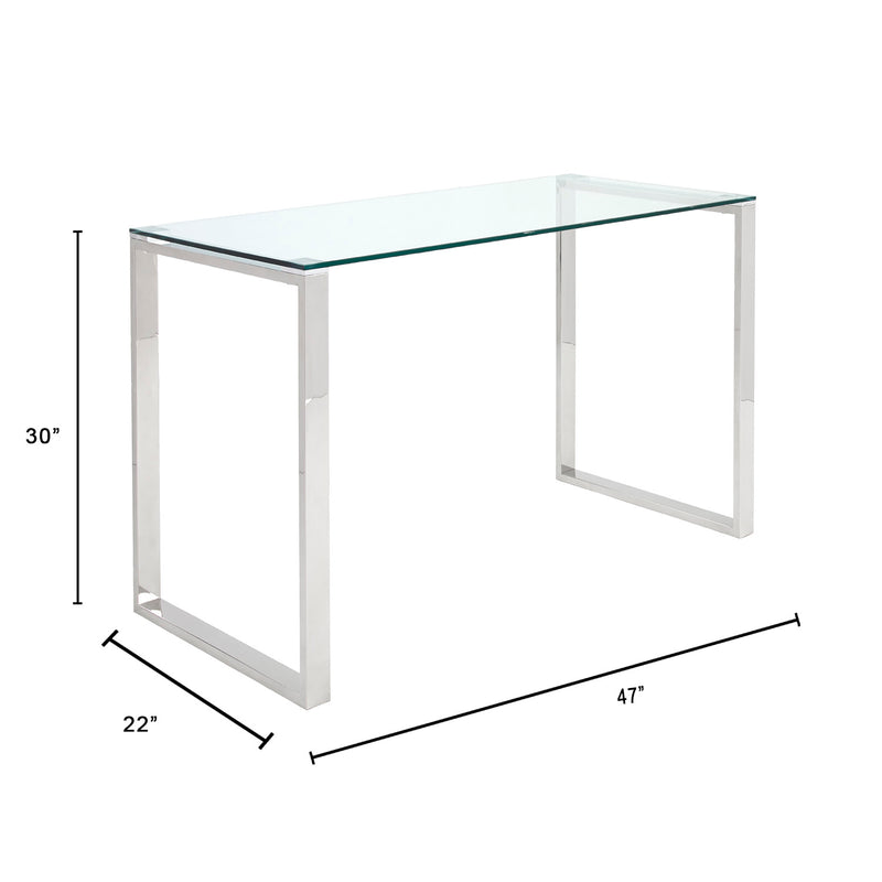 4. "Elegant David Silver Desk - Enhance Your Workspace"