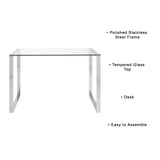6. "Contemporary David Silver Desk - Perfect for Small Spaces"
