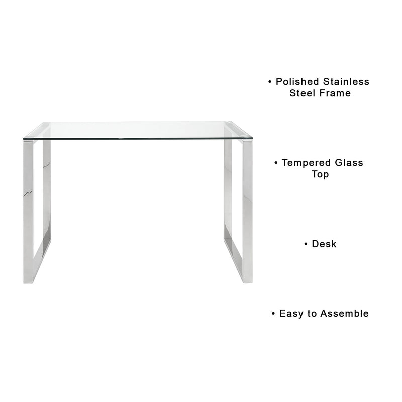 6. "Contemporary David Silver Desk - Perfect for Small Spaces"