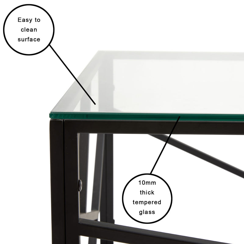 4. "Carole Coffee Table: Black Frame - Versatile piece that complements any decor"