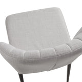 7. "Shell Dining Chair in Grey Linen - Ideal for both casual and formal settings"