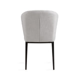 8. "Grey Linen Shell Dining Chair - Complement your existing decor effortlessly"