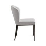 3. "Shell Dining Chair in Grey Linen - Perfect addition to any dining space"