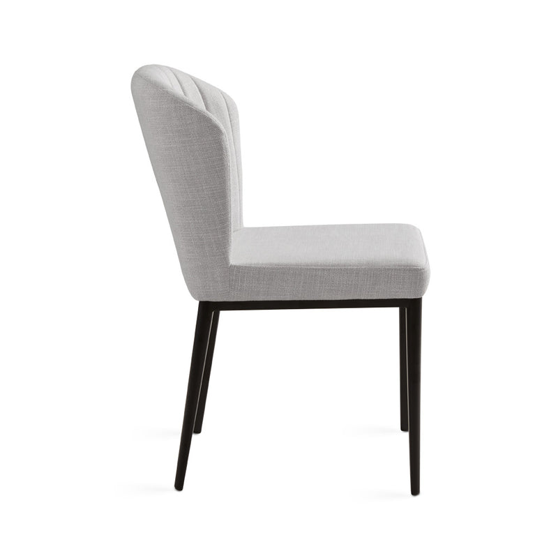 3. "Shell Dining Chair in Grey Linen - Perfect addition to any dining space"