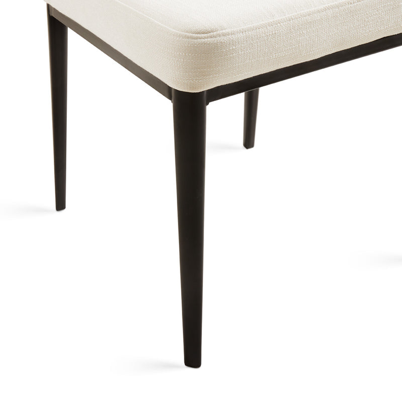 5. "Ivory Linen Shell Dining Chair - Ideal seating solution for modern interiors"