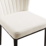 4. "Shell Dining Chair in Ivory Linen - Enhance your dining experience"