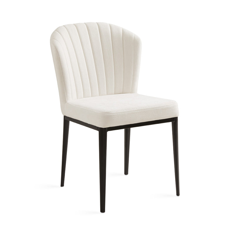 1. "Shell Dining Chair: Ivory Linen - Elegant and comfortable seating option"