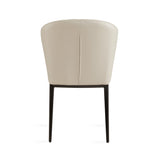 8. "Taupe Leatherette Shell Chair - Versatile seating option for any room"