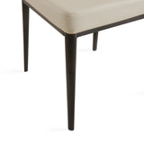 5. "Shell Dining Chair: Taupe Leatherette - Ideal for contemporary interiors"