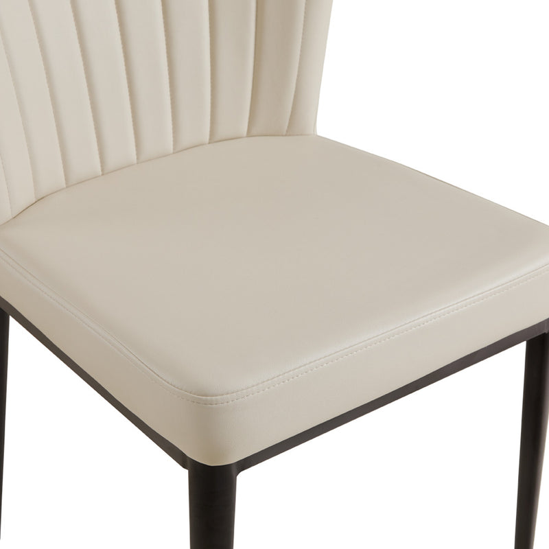 4. "Taupe Leatherette Shell Chair - Perfect blend of elegance and functionality"