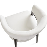 9. "Erica Dining Chair: White Linen - High-quality craftsmanship for long-lasting use"
