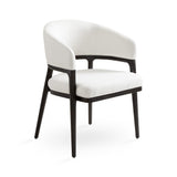 1. "Erica Dining Chair: White Linen - Elegant and comfortable seating option"