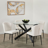 10. "Ivory Linen Shell Dining Chair - Durable and stylish seating choice for your home"