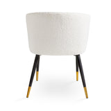 8. "Boucle Fabric Jordan Dining Chair - Versatile and Easy to Clean"