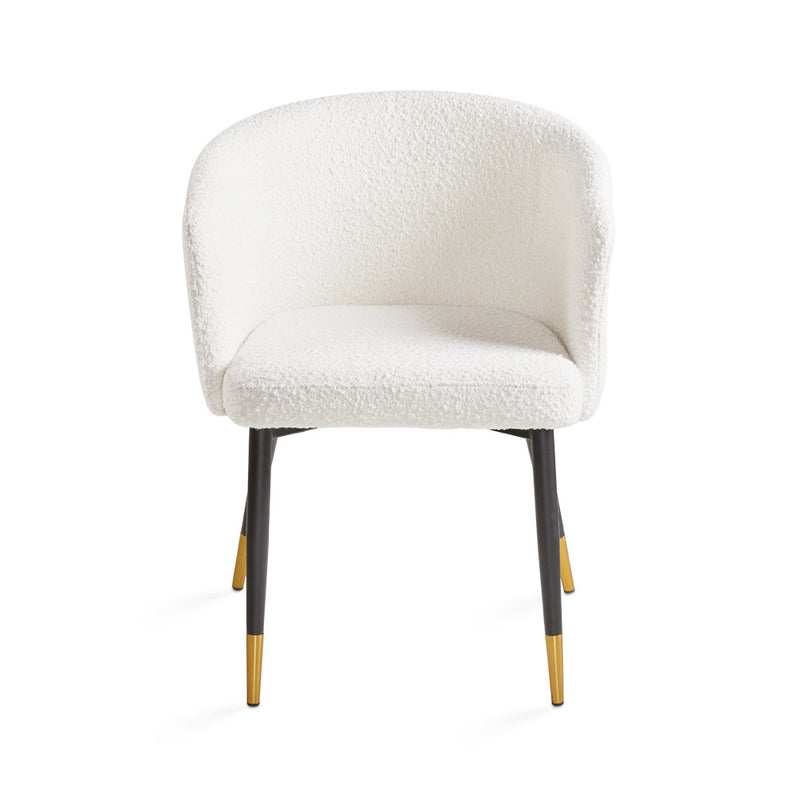 6. "Jordan Dining Chair: Boucle Fabric - Add Sophistication to Your Dining Room"