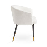 3. "Medium-Sized Jordan Dining Chair: Boucle Fabric - Perfect for Modern Interiors"