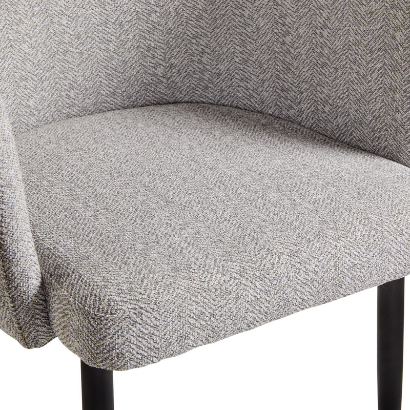 4. "Jordan Dining Chair in Grey Fabric - Perfect blend of comfort and style for your dining area"