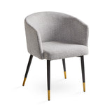 1. "Jordan Dining Chair: Grey Fabric - Sleek and stylish seating option for your dining room"