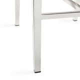 5. "Emario Counter Chair: Grey Velvet - Elevate your home decor with this chic and comfortable piece"