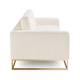 3. "Franklin Gold Sofa: Contessa Vanilla - Premium Quality and Durability"
