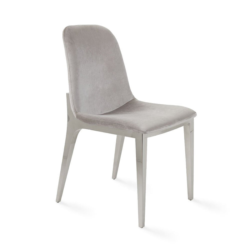 1. "Minos Dining Chair: Grey Velvet - Elegant and comfortable seating for your dining room"